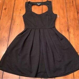 Heart shaped back Black Backless Dress